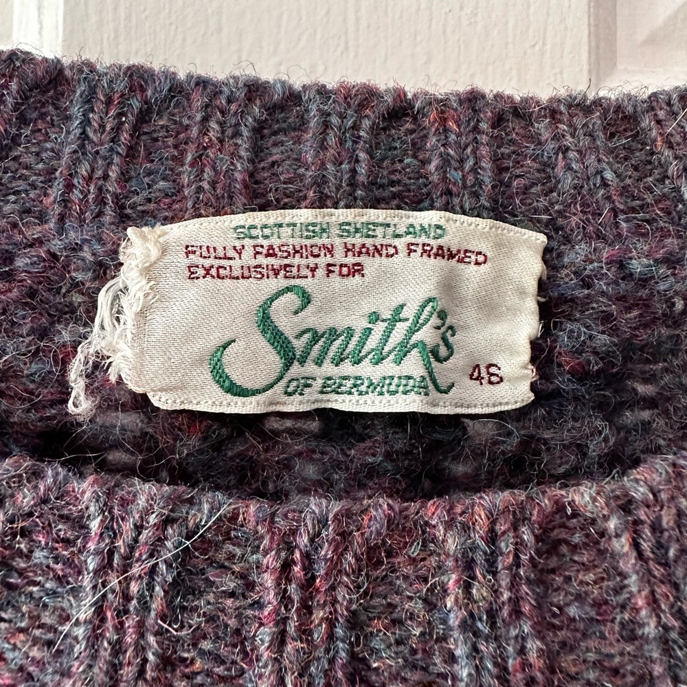Vintage Cable Knit Crewneck Wool Sweeter - Picture 3 of 3